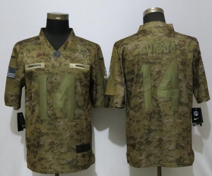 Men Minnesota Vikings #14 Dlggs Nike Camo Salute to Service Limited NFL Jerseys->minnesota vikings->NFL Jersey